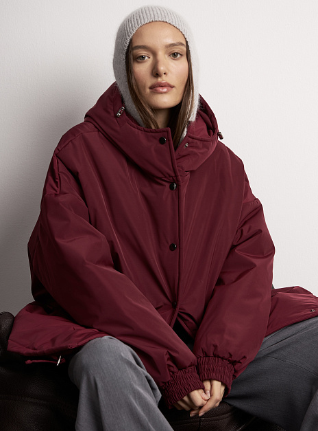 картинка Куртка с капюшоном утепленная бордо от магазина ICNTPRY