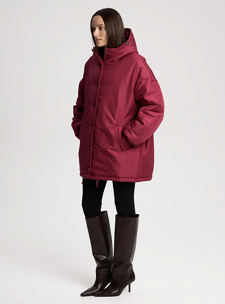 картинка Куртка с капюшоном зимняя бордо от магазина ICNTPRY